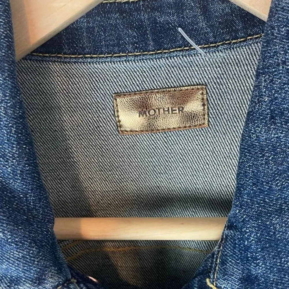 MOTHER Belted Veteran Denim Jacket in Wicked Wildflower wash XS - Picture 11 of 13